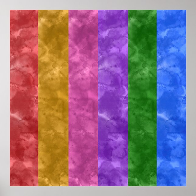 Prüfung von Aquarellfarben Poster (Vorne)