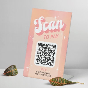Prüfung von Unternehmen auf Bezahlung von QR-Code Sockelschild