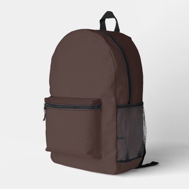 Prune Color Backpack Bedruckter Rucksack (Rückseitige Ecke Rechts)