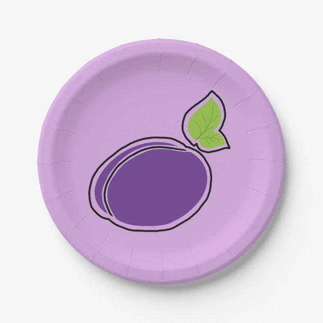 Prune Pappteller (Vorderseite)