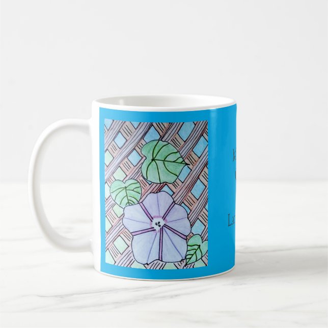 Prunkwinde im Gitterwerk Kaffeetasse (Links)