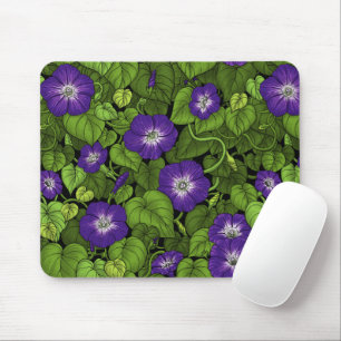 Prunkwinde in lila und grün mousepad