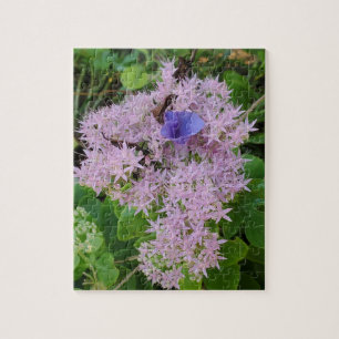 Prunkwinde zwischen rosa Blüten Puzzle