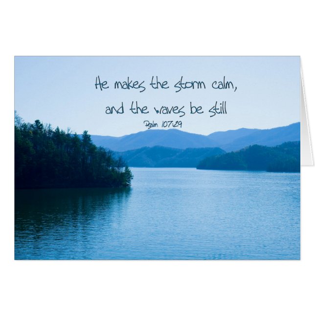 Ps 107:29 Er beruhigt den Sturm (Vorderseite (Horizontal))