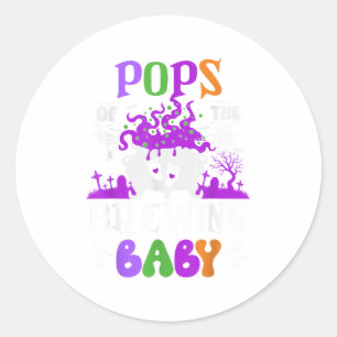 Ps des brauenden Babys Dad To Be Halloween Runder Aufkleber