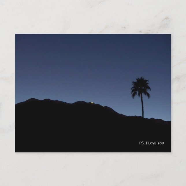 PS, ich Liebe Sie - Palm Springs in Shadows Postkarte (Vorderseite)