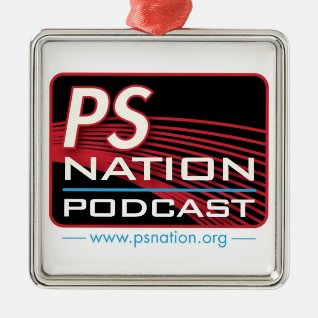 Ps-Nation - Logo-Verzierung Silbernes Ornament (Vorne)