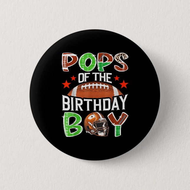 Ps Of The Birthday Boy Game Day Football Lover  Button (Vorderseite)