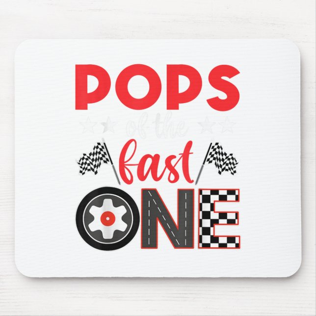 Ps Of The Fast One Birthday 1st Race Car Family  Mousepad (Vorne)