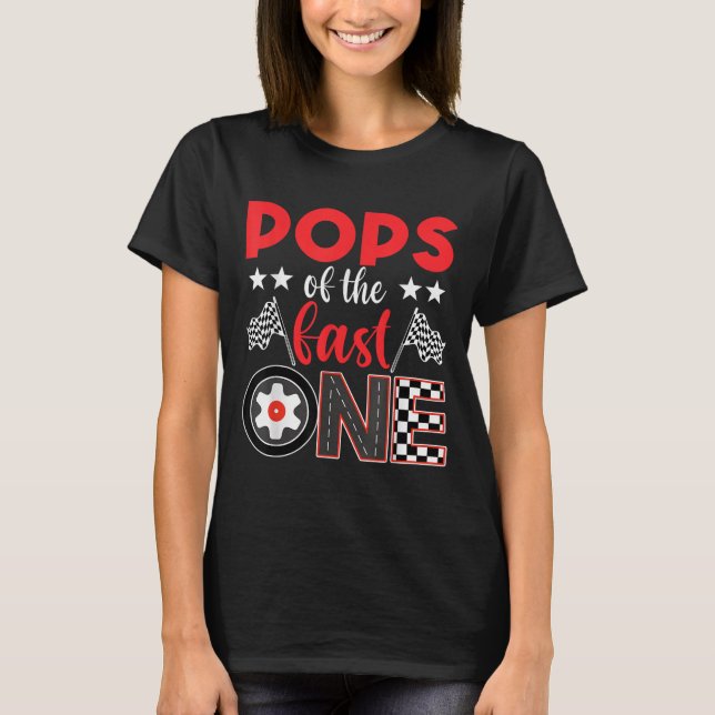 Ps Of The Fast One Birthday 1st Race Car Family  T-Shirt (Vorderseite)