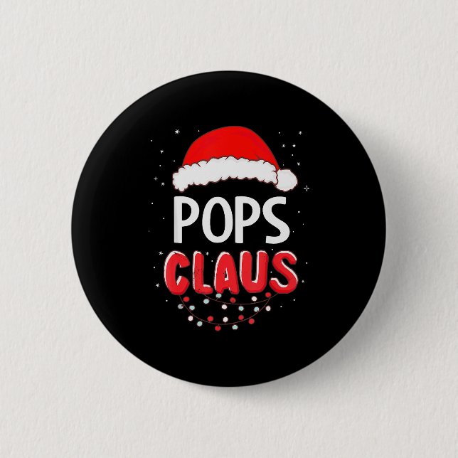 Ps Santa Claus Christmas Matching Costume  Button (Vorderseite)