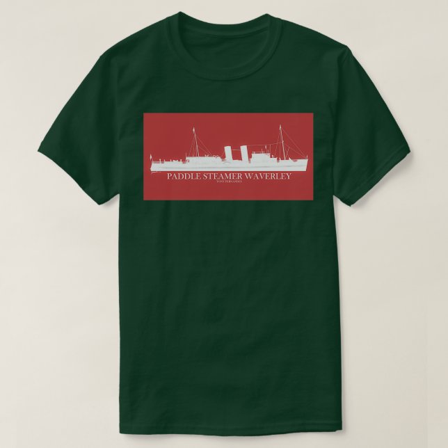 PS Waverley auf rot T-Shirt (Design vorne)