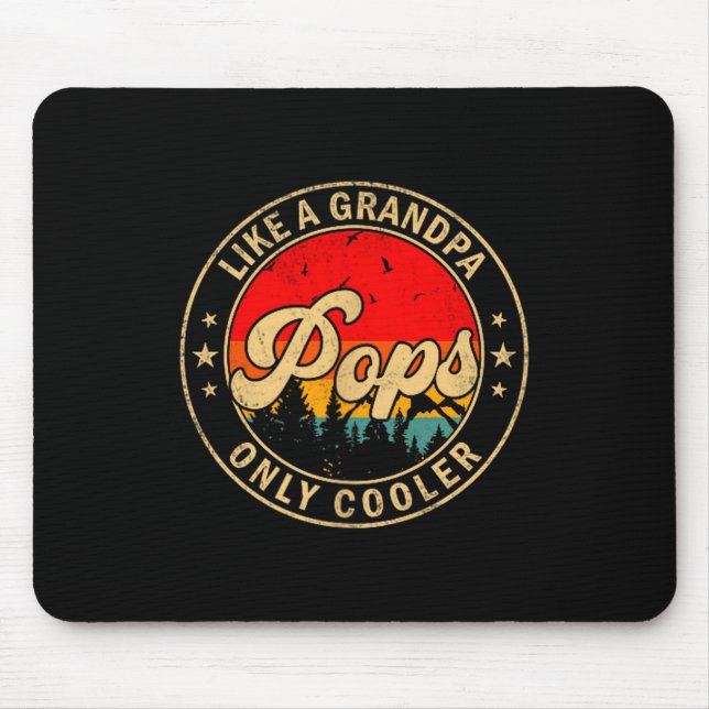 Ps wie ein Opa, nur cooler Retro für Papa Großvate Mousepad (Vorne)