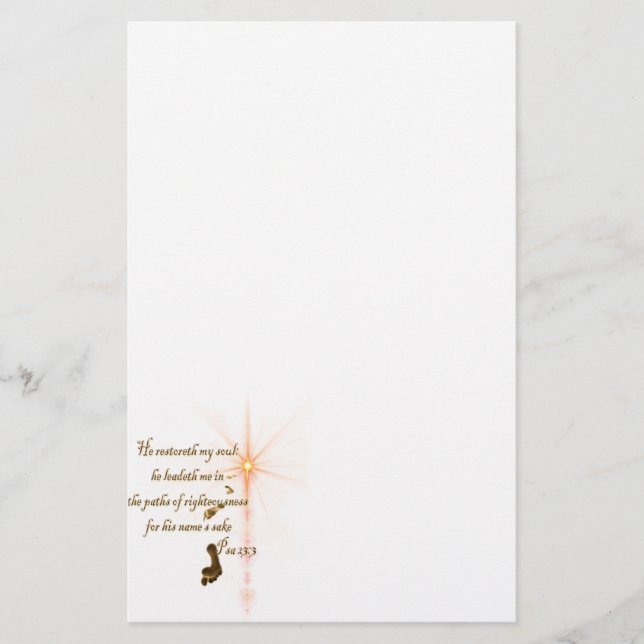 Psa 23.3 Der Herr ist mein Schäfer Briefpapier (Vorderseite)