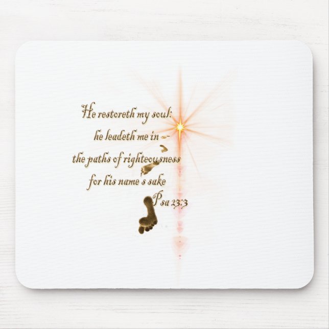 Psa 23.3 Der Herr ist mein Schäfer Mousepad (Vorne)
