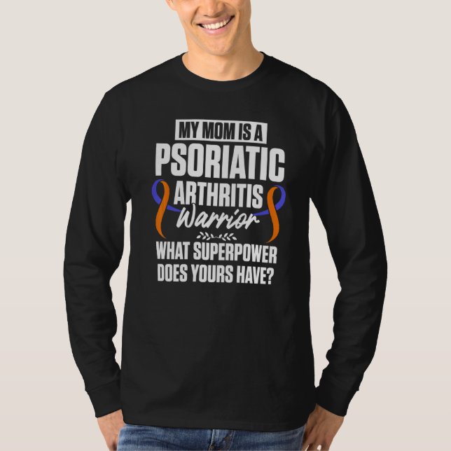 PSA Psoriasis Arthritis Mama Warrior Bewusstsein T-Shirt (Vorderseite)
