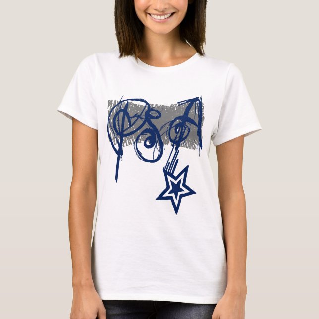 psa-VERWIRRUNG (BLAU) T-Shirt (Vorderseite)