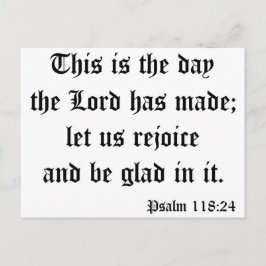 Psalm118: 24 postkarte