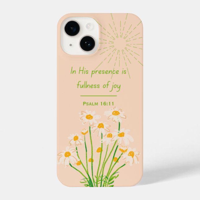 Psalm16:11 Bible Verse Floral Christian Phone Case iPhone Hülle (Rückseite)