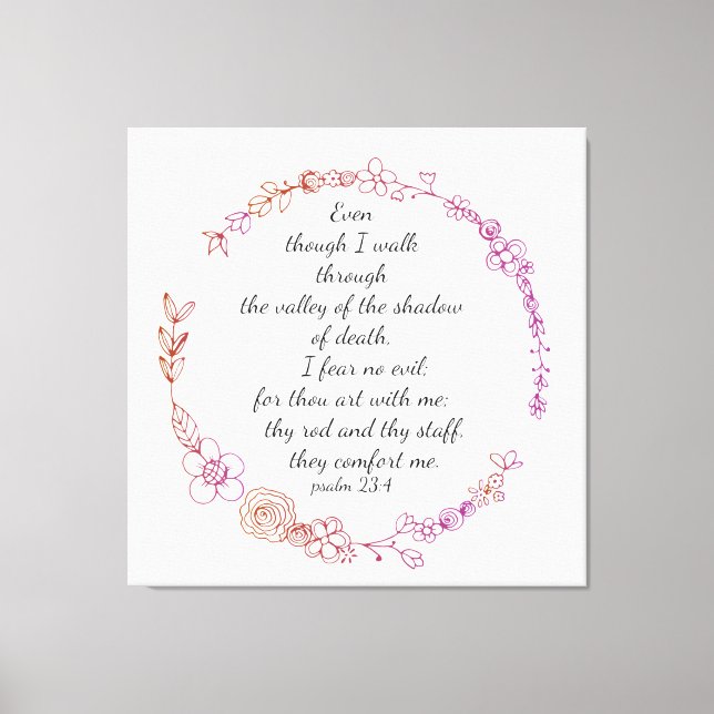 Psalm23:4 Leinwand (Vorderseite)
