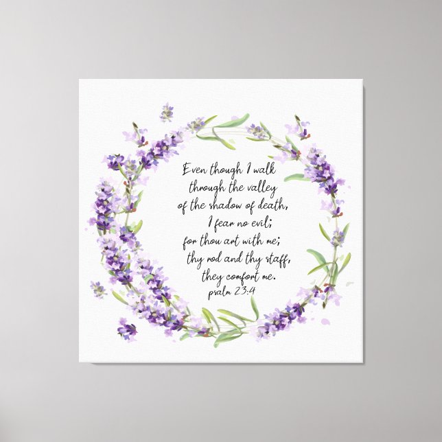 Psalm23:4 Leinwand (Vorderseite)