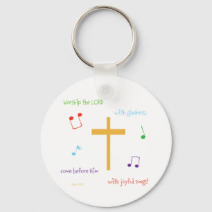 Psalm 100:2 schlüsselanhänger