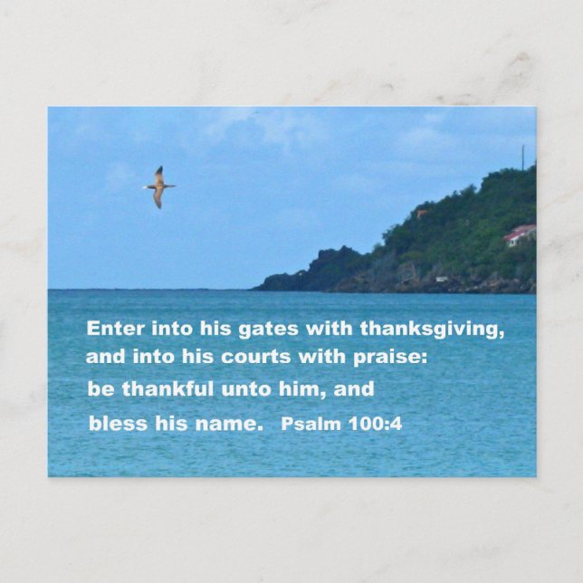 Psalm 100:4 postkarte (Vorderseite)