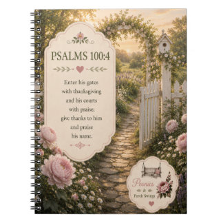 Psalm 100,4 Tagebuch/Notizbuch Notizblock