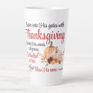 Psalm 100:4 Trete mit Erntedank in seine Tore Milchtasse