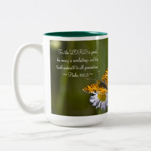 Psalm 100:5 zweifarbige tasse