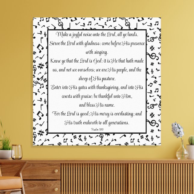 Psalm 100 leinwanddruck (Insitu (Wohnzimmer))