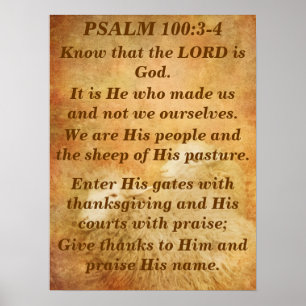 Psalm 100 poster