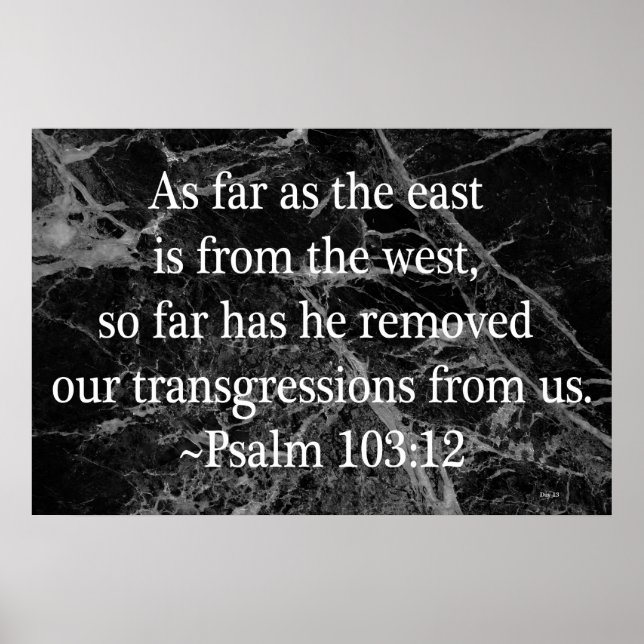 Psalm 103:12 poster (Vorne)