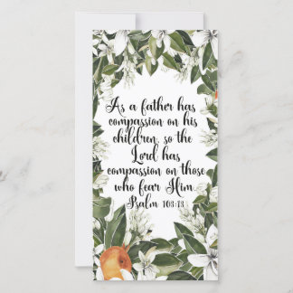 Psalm 103:13, Watercolor Scripture Lesezeichen