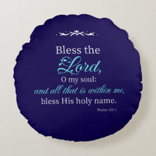 Psalm 103:1 Bibelvers Kissen mit individuellem chr