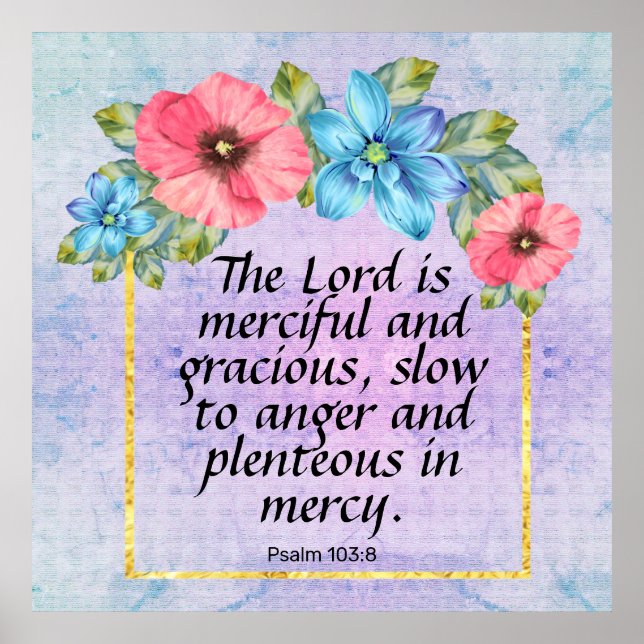 Psalm 103:8 poster (Vorne)