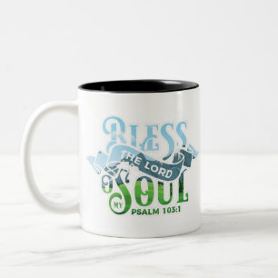 Psalm 103 Christliches Design Zweifarbige Tasse