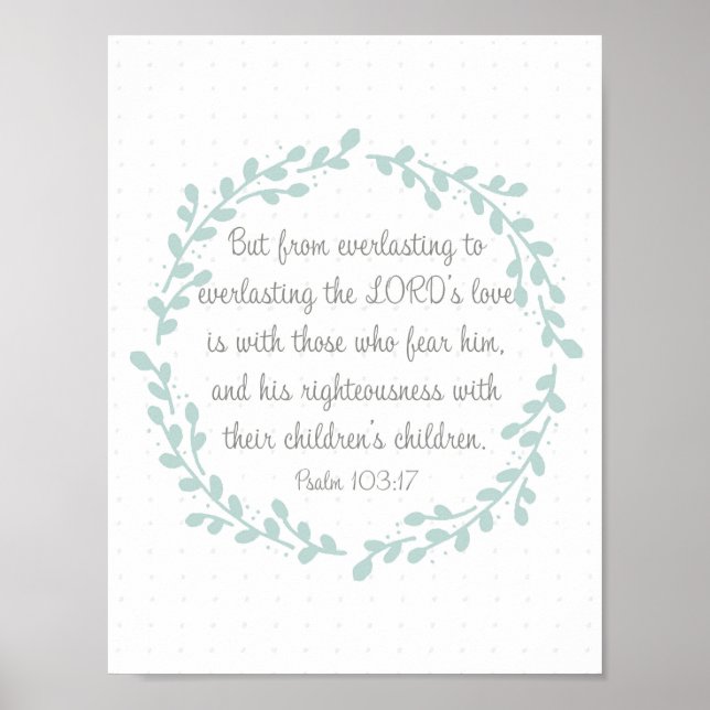 Psalm 103 Poster (Vorne)