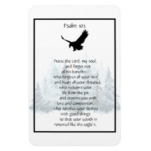 Psalm 103 Und heilt alle deine Krankheiten Magnet