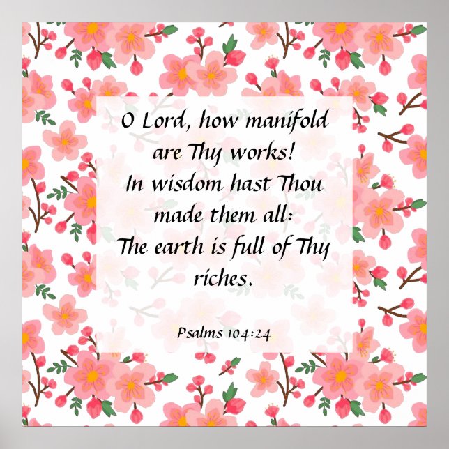 Psalm 104:24 Poster (Vorne)