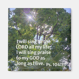 Psalm 104:33 Ich will dem Herrn singen mein Leben  Magnet
