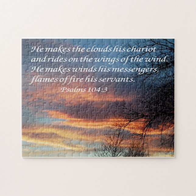 Psalm-104:3 Puzzle (Horizontal)