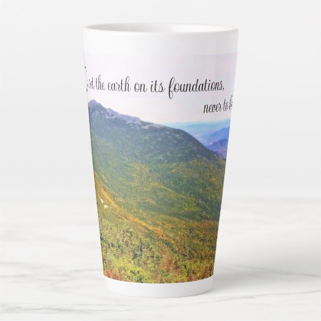 Psalm 104:5 Latte-Tasse Milchtasse (Vorderseite)