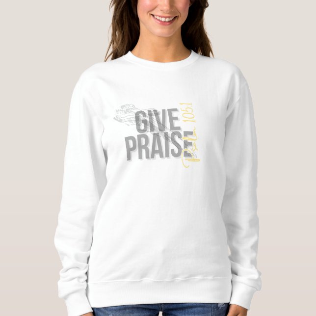 Psalm 105:1 Christlicher T - Shirt - "Gebt Lob" (Vorderseite)