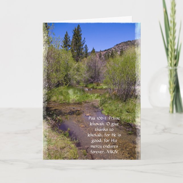Psalm-106:1 Ermutigungs-Karte Karte (Vorderseite)