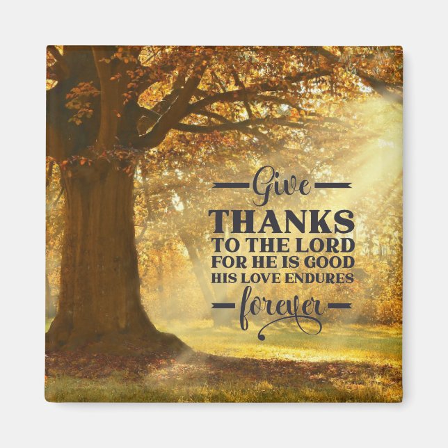 Psalm 107:1 Danke an den Herrn für Ihn ist gut Magnet (Vorne)