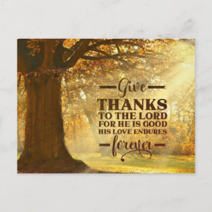 Psalm 107:1 Danket dem HERRN Erntedankfest Postkarte