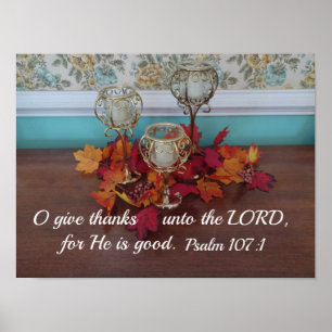 Psalm 107:1 O dankt dem Herrn, denn Er ist Poster