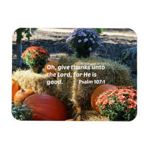 Psalm 107:1 Oh, danke an den Herrn.. Magnet