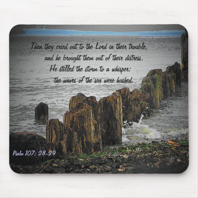Psalm 107: 28-29 mousepad (Vorne)